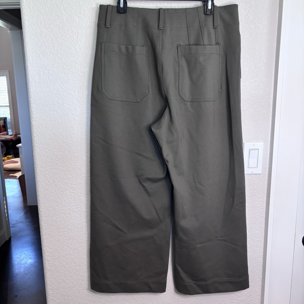 Maeve by Anthropologie The Colette Pants Womens 32 Army Green High Rise Crop